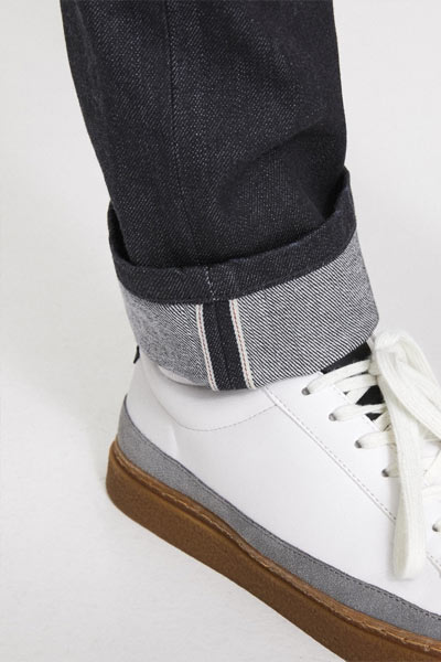 liseré coloré des jeans selvedge