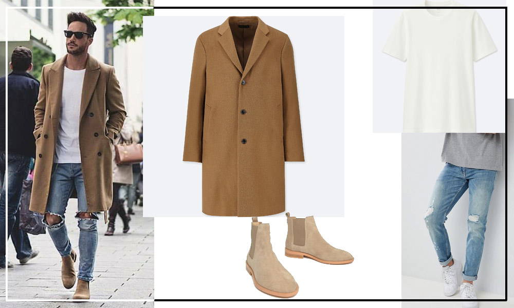 10 idées de LOOK - long manteau beige  manteau beige, tenue hommes, tenue  homme