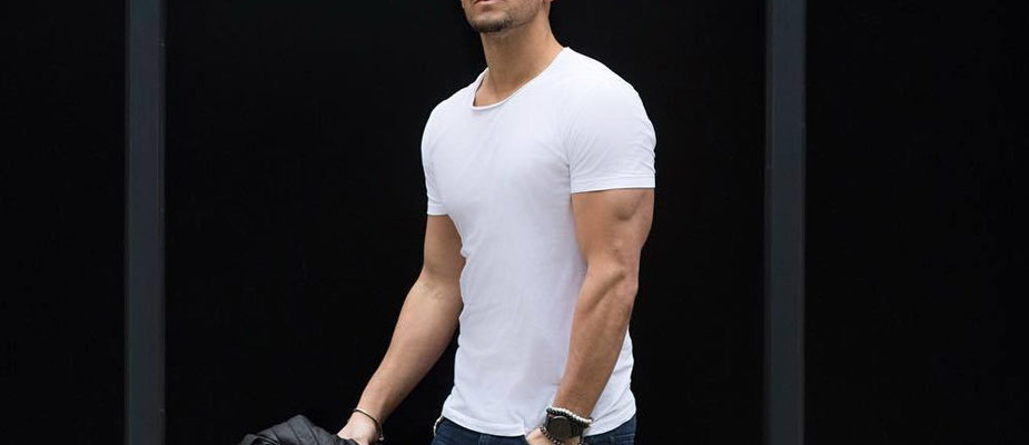 look homme t-shirt blanc
