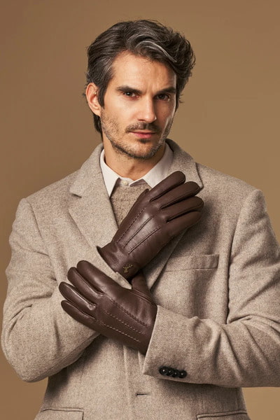 gants en cuir d'agneau nappa