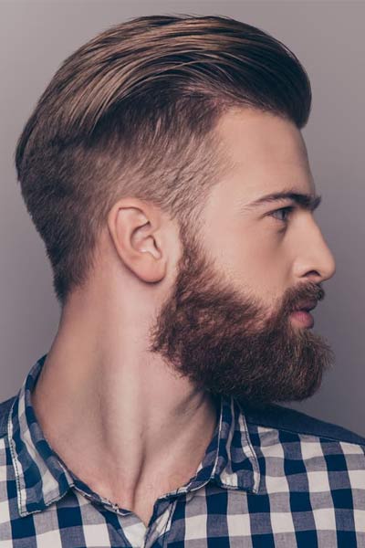 coupe dégradée homme slick back