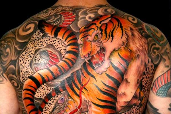 tatouage yakuza tigre