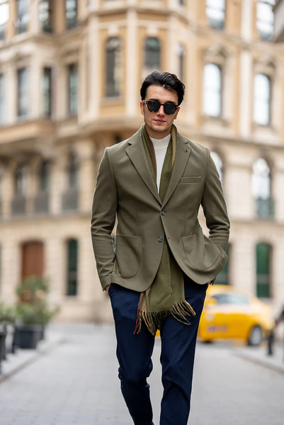 blazer kaki homme