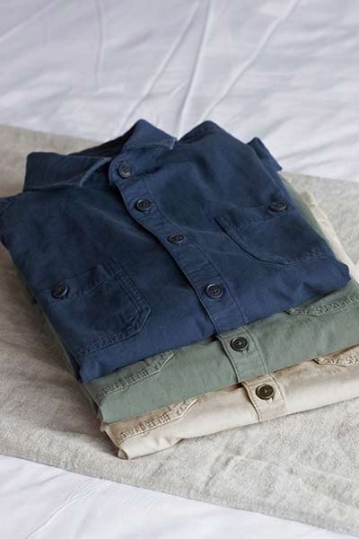 surchemise the nines bleu olive et beige