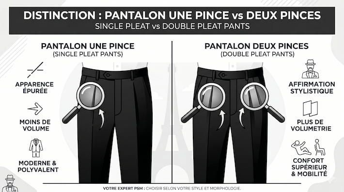 infographie pantalon à pinces