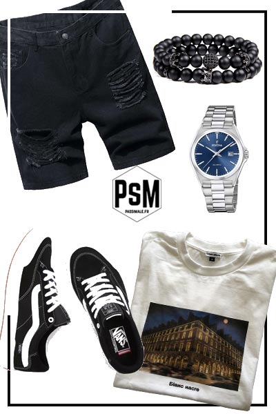 tenue avec le tshirt rivoli BLANC NACRE