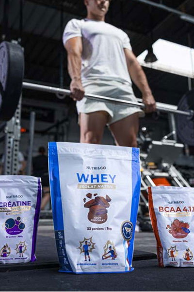 gamme sport créatine, whey, bcaa nutri&co