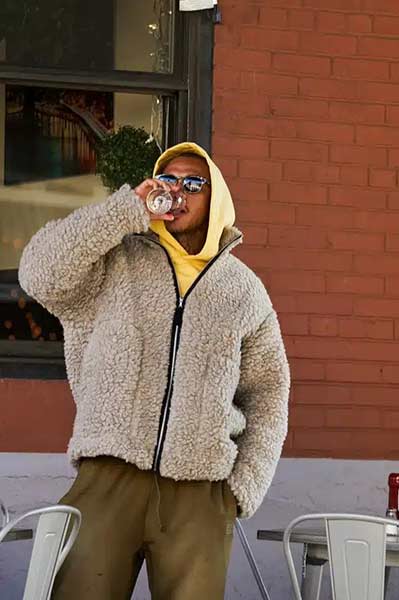 veste zippée sherpa