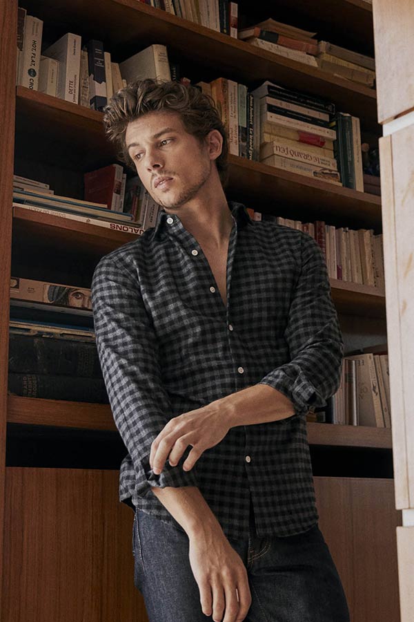 premiere manche chemise en flanelle style bucheron