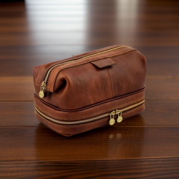 trousse de toilette en cuir fantini pelletteria