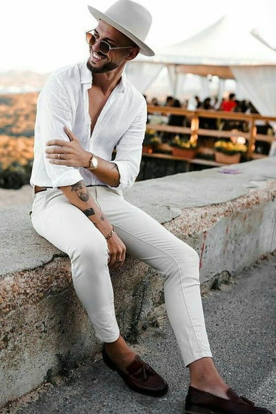 chemise en lin style boheme