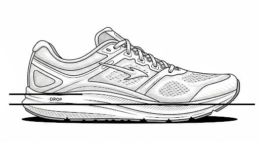 drop d'une chaussure de running