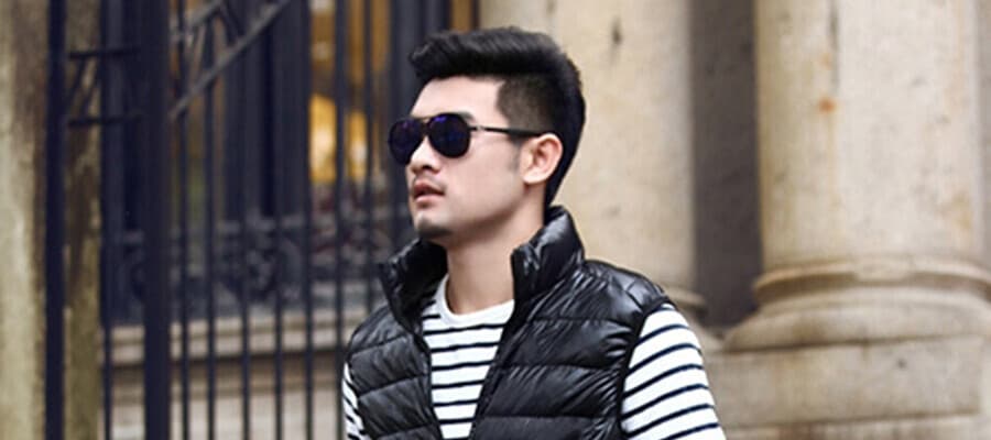 porter doudoune homme sans manche
