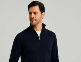 pull demi zip homme